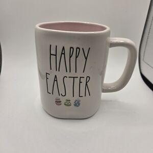 Pink and White Rae Dunn Happy Easter Mug